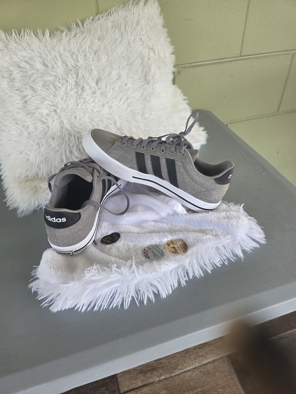 adidas Men’s Gray Casual Lace-Up Sneakers